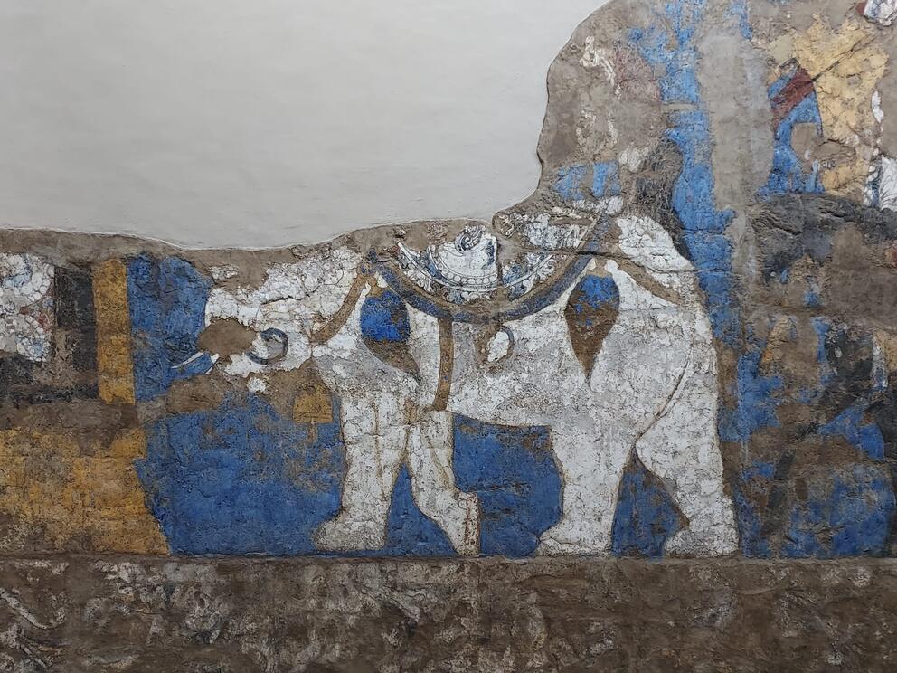 Fresque murale, Ouzbékistan - Photo : INP